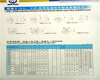 立式電機(jī)外型及安裝尺寸